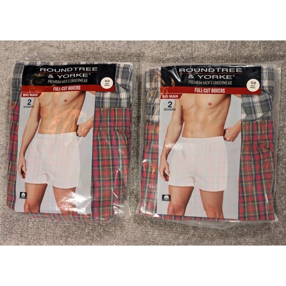 Mens Boxers Briefs Shorts Trunks Underwear Size 52 Combed Cotton/ 4 ‎ PAIR